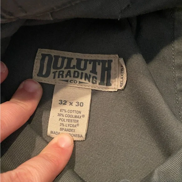 Duluth Trading Gray Cargo Carpenter Pants Mens Size 32x30 - Picture 6 of 6